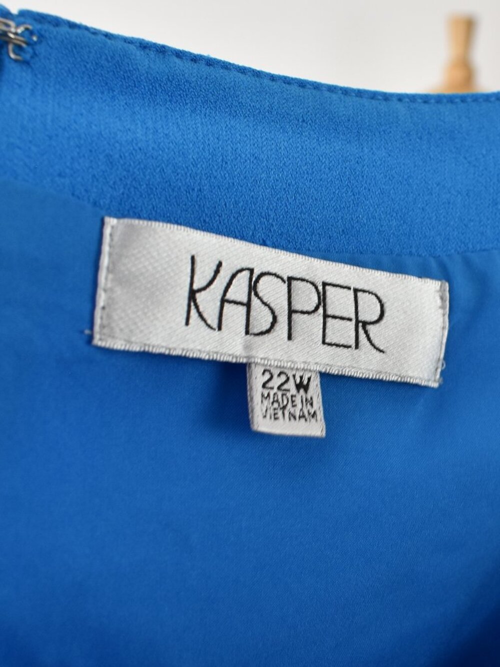 Kasper Sheath Boat Neck Dress Blue - 22W - Picture 8 of 8